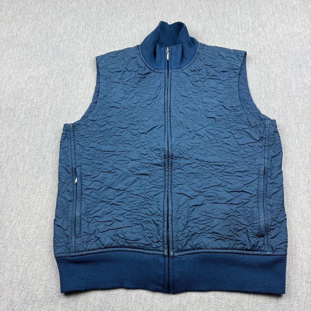 Patagonia Vest Jacket Womens Large Blue‎ Kilauea Quilted Full Zip Outdoor Hiking